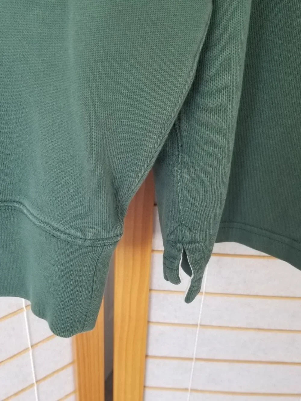 J. Crew Red Oarsman Men's Long Sleeve 1/4 Zip Sweatshirt Green Size Large Faded